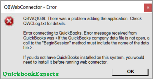 Solved: Fix error QBWC1039 in QuickBooks Desktop 2019