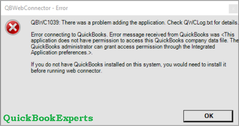 Solved: Fix error QBWC1039 in QuickBooks Desktop 2019