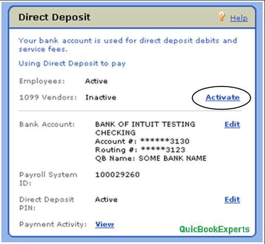 Direct Deposits in QuickBooks