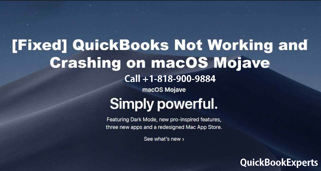 QuickBooks Mac Mojave Crashing