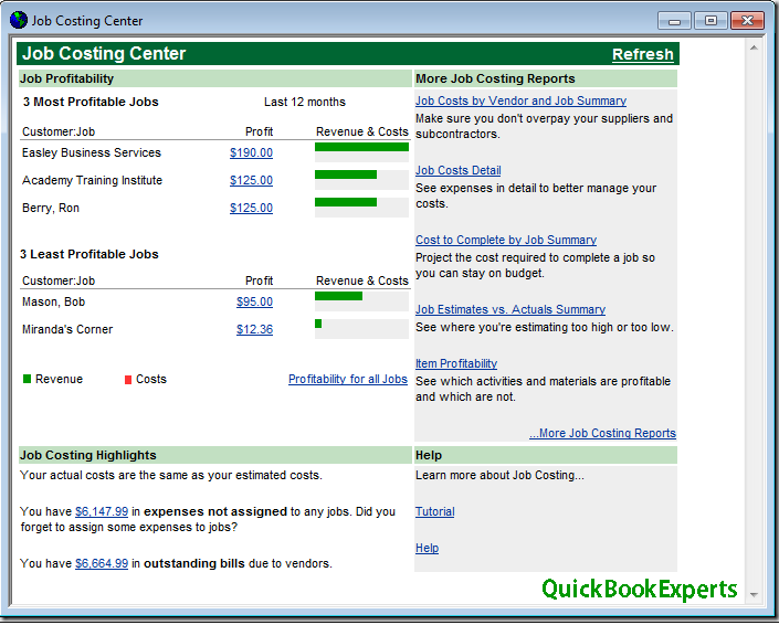 Job Costing in QuickBooks Online