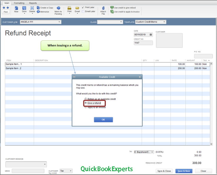 delete a payment entry in quickbooks for mac
