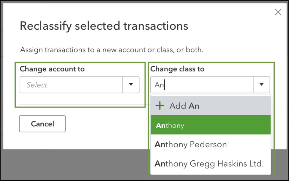 How to batch reclassify transactions that are not specified to a division